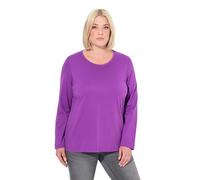Ulla Popken Damen große Größen Übergrößen Plus Size Shirt, Slim, Rundhalsausschnitt, Langarm