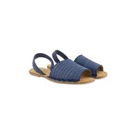 Ulla Popken Damen große Größen Übergrößen Plus Size Slingback-Sandale, Raffia, Suede, Weite H marine 44 838652130-44