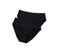Ulla Popken Damen große Größen Übergrößen Plus Size Slips, 2er-Pack, Mikrofaser schwarz 58+ 781658130-58+