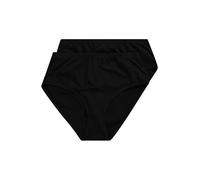 Ulla Popken Damen große Größen Übergrößen Plus Size Slips, 2er-Pack, Mikrofaser schwarz 62+ 781658130-62+