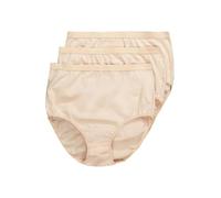 Ulla Popken Damen große Größen Übergrößen Plus Size Slips, 3er-Pack perlweiß 62+ 795269650-62+