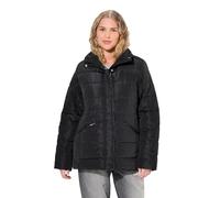 Ulla Popken Damen Steppjacke Mit Leichter Wattierung, Stehkragen, Eingriffstatschen Jacke, Schwarz, 42-44 EU