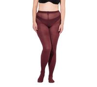 Ulla Popken Damen große Größen Übergrößen Plus Size Strick-Strumpfhose, modisches Zopfmuster, warm