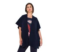 Ulla Popken Damen große Größen Übergrößen Plus Size Strickjacke, Oversized, offenes Modell, Halbarm