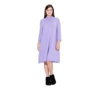 Ulla Popken Damen große Größen Übergrößen Plus Size Strickkleid, A-Linie, Stehkragen, 3/4-Arm Lavendel 46+ 835720814-46+