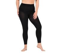 Ulla Popken Damen große Größen Übergrößen Plus Size Strumpf-Leggings, 200 DEN, Komfortbund schwarz 50+ 833806100-50+
