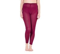 Ulla Popken Damen große Größen Übergrößen Plus Size Strumpf-Leggings, Diamant-Spitze, leicht transparent dunkle beere 54+ 833718544-54+