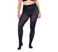Ulla Popken Damen große Größen Übergrößen Plus Size Strumpfhose, 100 den, blickdicht nachtblau 42+ 837870139-42+