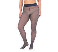 Ulla Popken Damen große Größen Übergrößen Plus Size Strumpfhose, transparente Optik, innen hautfarben