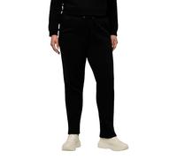 Ulla Popken Damen große Größen Übergrößen Plus Size Sweathose, kuschelweiche Innenseite, Elastikbund schwarz 62+ 801048100-62+