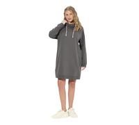 Ulla Popken Damen große Größen Übergrößen Plus Size Sweatkleid, Stehkragen, Langarm, Taschen Graphitgrau 46+ 825247110-46+