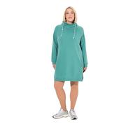 Ulla Popken Damen große Größen Übergrößen Plus Size Sweatkleid, Stehkragen, Langarm, Taschen grün 46+ 825247431-46+