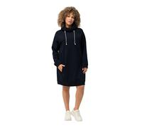 Ulla Popken Damen große Größen Übergrößen Plus Size Sweatkleid, Stehkragen, Langarm, Taschen Marine 50+ 825247130-50+