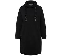 Ulla Popken Damen große Größen Übergrößen Plus Size Sweatkleid, Stehkragen, Langarm, Taschen schwarz 42+ 825247100-42+