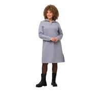 Ulla Popken Damen große Größen Übergrößen Plus Size Sweatkleid, Troyerkragen, Reißverschluss, Langarm 821199