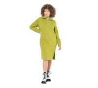 Ulla Popken Damen große Größen Übergrößen Plus Size Sweatkleid, Troyerkragen, Reißverschluss, Langarm