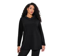 Ulla Popken Damen große Größen Übergrößen Plus Size Sweatshirt, Stehkragen, Classic, Zierkette, Langarm