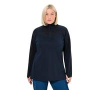 Ulla Popken Damen große Größen Übergrößen Plus Size Sweatshirt, Stretch, Teddyfleece, Troyerkragen, Langarm