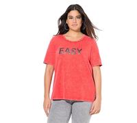 Ulla Popken Damen große Größen Übergrößen Plus Size T-Shirt mit Easy Wording,Classic