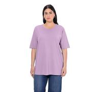 Ulla Popken Women's, Rundhalsausschnitt, Relaxed, Halbarm T-Shirt, Lavendel, 46-48