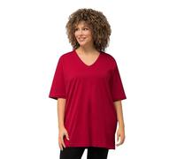Ulla Popken Damen Basic-v-shirt T-Shirts, Mohn, 58-60 EU