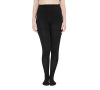Ulla Popken Damen große Größen Übergrößen Plus Size Thermo-Strumpfhose, Muster, Thermofleece schwarz 42+ 833808100-42+