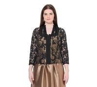Ulla Popken Damen große Größen Übergrößen Plus Size Trachten-Mieder, Slim, Carrée-Ausschnitt, Samt Hellbraun 46 829510313-46