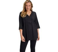 Ulla Popken Damen große Größen Übergrößen Plus Size Tunika, Bubble Qualität, 3/4-Ärmel schwarz 58+ 797450100-58+