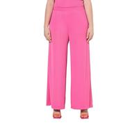 Ulla Popken Damen große Größen Übergrößen Plus Size Weite Hose, Elastikbund, Rippjersey pink 50+ 716101802-50+