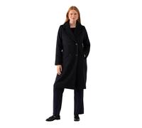 Ulla Popken Damen große Größen Übergrößen Plus Size Wollmix-Mantel, Reverskragen, Rückenschlitz, zweireihig Marine 44 822623132-44