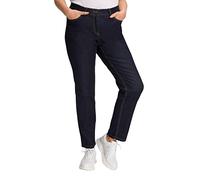 Ulla Popken Damen große Größen Übergrößen Plus Size Jeans Marie, Bootcut, Komfortbund, 5-Pocket-Schnitt Dark Blue Denim 24 724599903-24