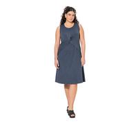 Ulla Popken Damen Jerseykleid Mit Knotendetail, Marine, 58-60 EU