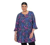Ulla Popken Damen Longshirt Marine 54+