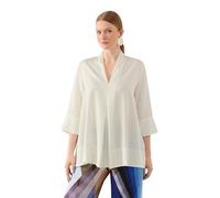 Ulla Popken Damen Kelchkragen Tunika, Schneeweiß, 50-52