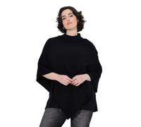 Ulla Popken Damen Pullover | Große Größen, Plus Size, Strick-Poncho, Zipfelsaum