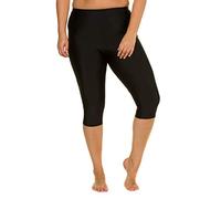 Ulla Popken Damen Schwimm-capri Badehose, Schwarz, 46 EU
