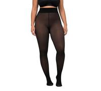 Ulla Popken Damen Strumpfhose, 50DEN, Warm&Transparent Groß-Übergröße, Schwarz, 46-48
