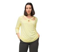 Ulla Popken Damen T-shirt Cutout T Shirts, Zitronengelb, 50-52 EU