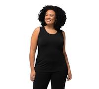 Ulla Popken Damen Tanktop T-Shirts, Schwarz, 66-68