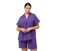 Ulla Popken Damen Tunika lila 50+