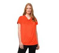 Ulla Popken Damen Wasserfall T-Shirt, Hellorange, 46-48