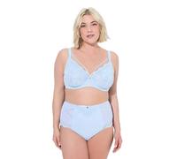 Ulla Popken TruYou Damen große Größen Übergrößen Plus Size Bügel-BH, Zierbänder abnehmbar, Softcups zartes hellblau 110E 837940710-110E