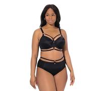 Ulla Popken TruYou Damen große Größen Übergrößen Plus Size TRUYOU Bügel-BH, Softschalen, Zierbänder schwarz 105B 833420100-105B