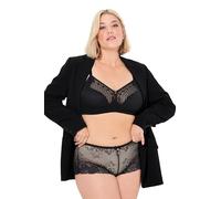 Ulla Popken TruYou Damen große Größen Übergrößen Plus Size TruYou Panty, Mesh, Spitze schwarz 50+ 835694100-50+