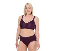 Ulla Popken Women's BH, Spacer-Cups, ohne Bügel, Mikrofaser, Cup C-E Bra, traubenrot, 115C