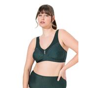 Ulla Popken Women's Entlastungs-BH, ohne Bügel, Strassanhänger, Cup B-G Bra, mitternachtsgrün, 145F