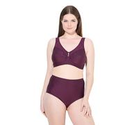 Ulla Popken Women's Entlastungs-BH, ohne Bügel, Strassanhänger, Cup B-G Bra, traubenrot, 125DD