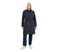 Ulla Popken Women's HYPRAR Softshell-Trenchcoat, wasserabweisend, Gürtel Mäntel, Marine, 46/48