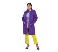Ulla Popken Women's Strickjacke, Lange, offene Form, weicher Feinstrick Cardigan Sweater, violett, 46-48