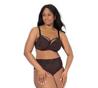 Ulla Popken Women's TruYou Bügel-BH, Softschalen, Animal, Cup B-F Bra, Chocolat, 100DD